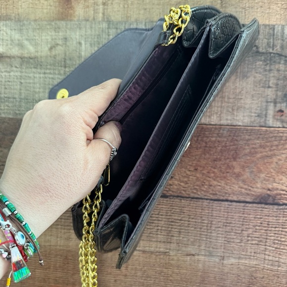 NWOT Joy & Iman Snakeskin Print Shoulder/Clutch/Crossbody Chain bag - Picture 7 of 10